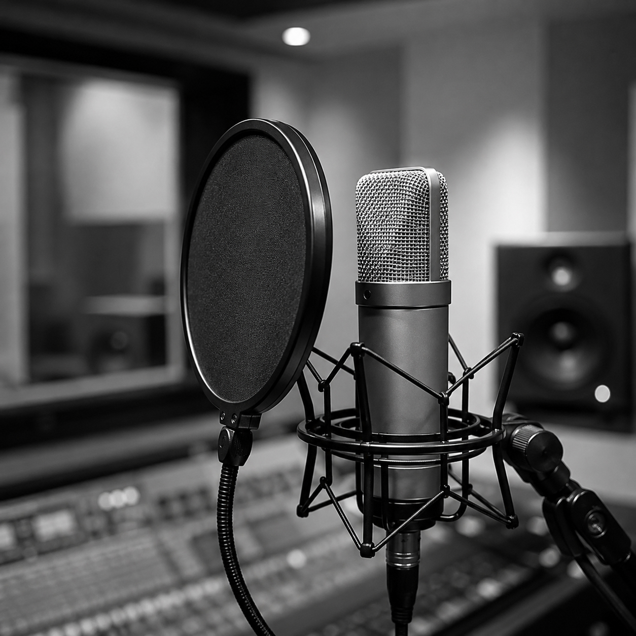 Mikrofon im Tonstudio
